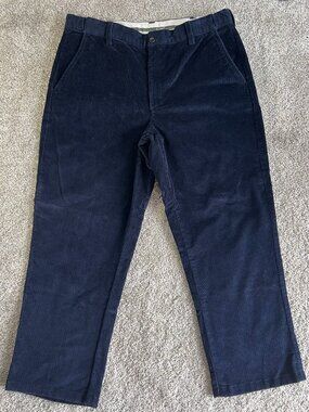 LL Bean Men's Blue Corduroy Pants Comfort Waist 36x29